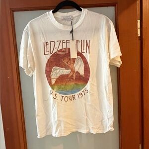 Daydreamer White Led Zeppelin US Tour 1975 Graphic Tee